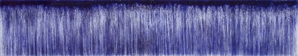 胡采炘 潤生 -30x180cm 原子筆、丙烯、畫布 2023