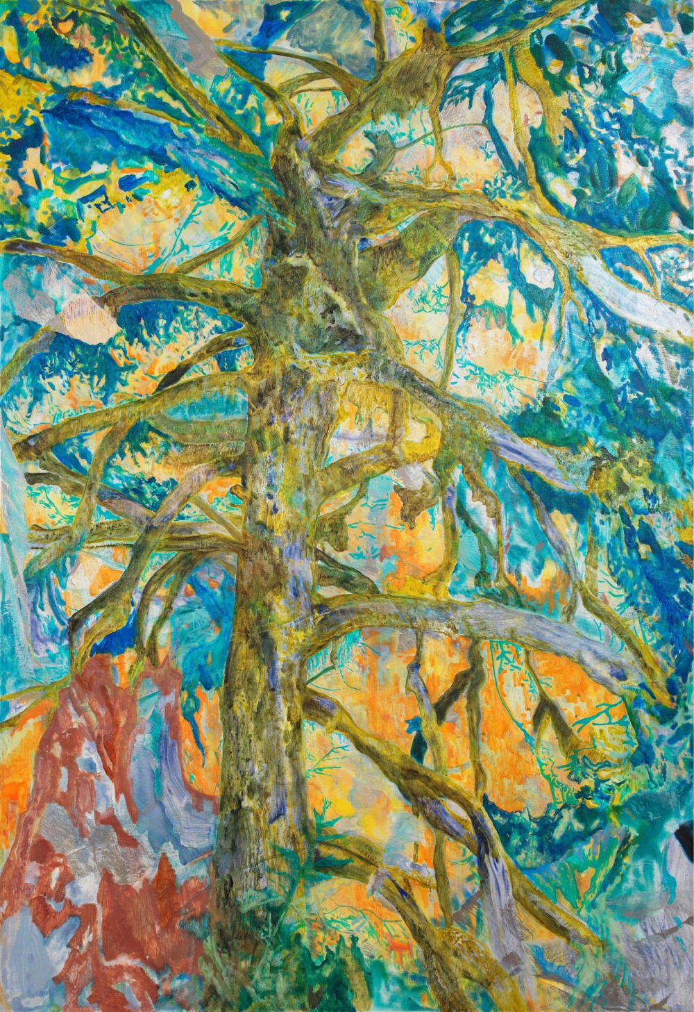 許聖泓 短葉紅豆杉4. 110x160cm 油彩 ‧ 壓克力顏料 ‧ 畫布 2020<br />